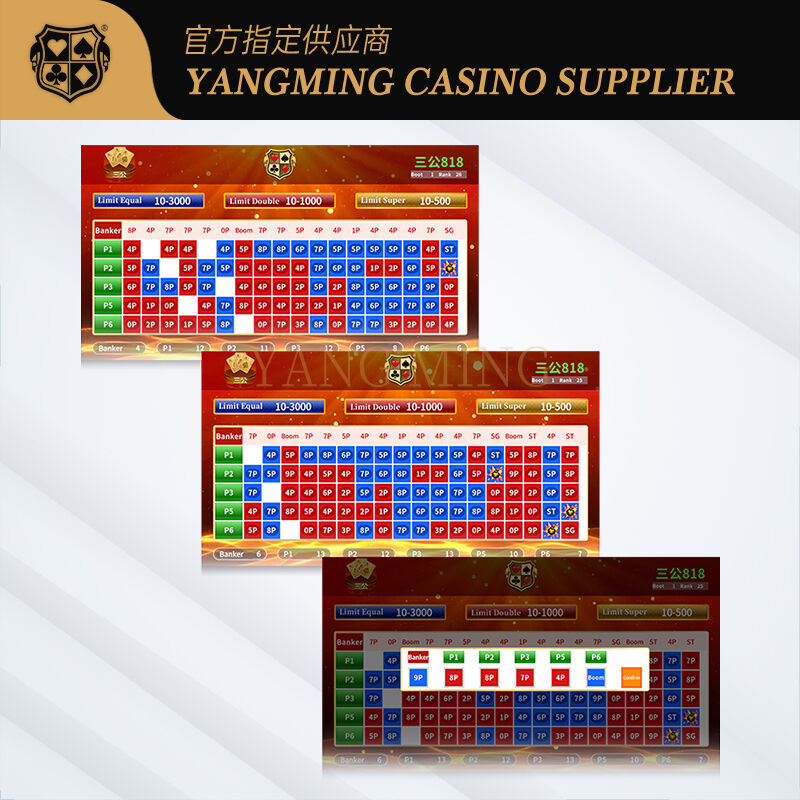 Quality Baccarat Electronic System Scoreboard in Chinese English for Sangong Poker Table factory