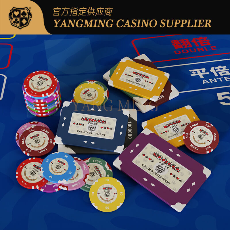 Quality Customized Composite Poker Gaming Chips for Casino and Poker Room Use factory