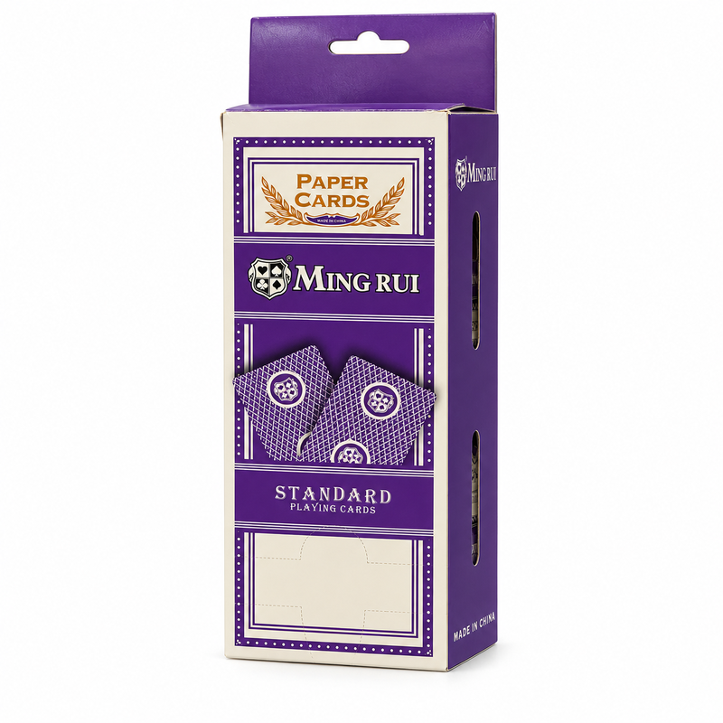 Quality Professional 310G Black-Core Baccarat Cards With Yellow Purple Back Design factory