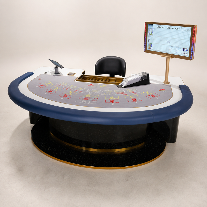 Quality RFID Smart Baccarat Table with Real-Time Chip Recognition and Data Transmission System factory
