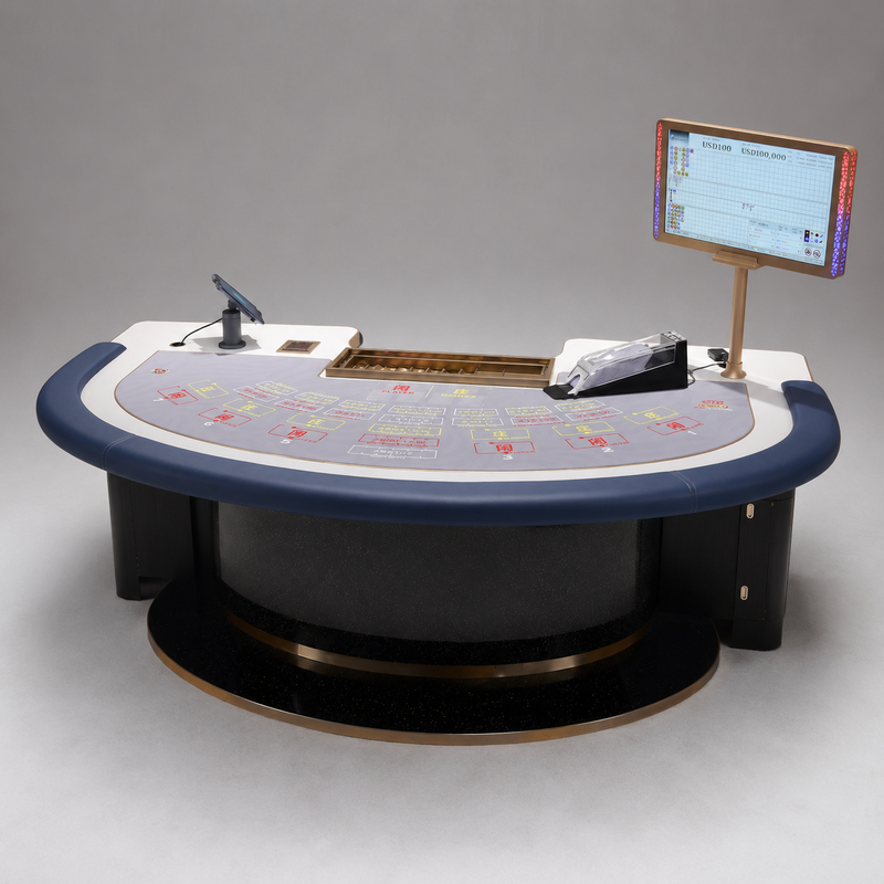 Quality RFID Smart Baccarat Table with Real-Time Chip Recognition and Data Transmission System factory
