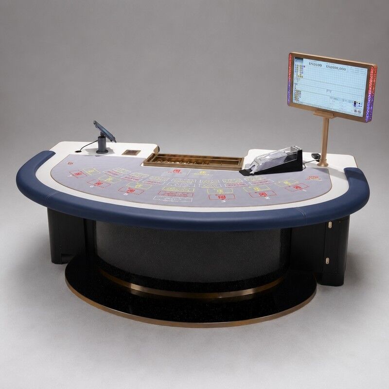 Quality Factory Customized RFID Chip Induction Casino Table for Poker Baccarat and Bull Games factory
