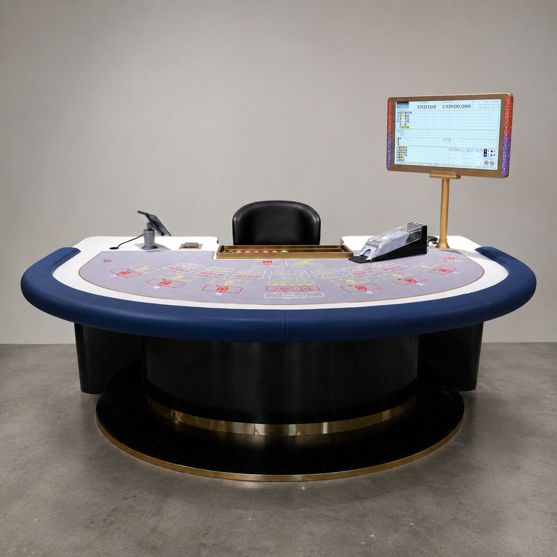 Quality Factory Customized RFID Chip Induction Casino Table for Poker Baccarat and Bull Games factory