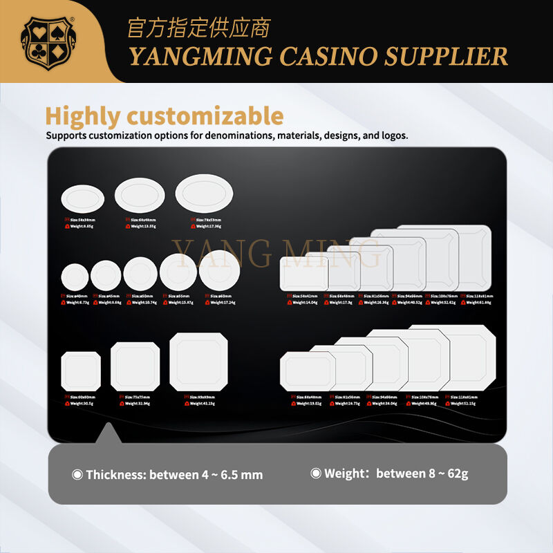 Quality Custom Acrylic Casino Chips with Multi-Color Designs for Casino Gaming factory