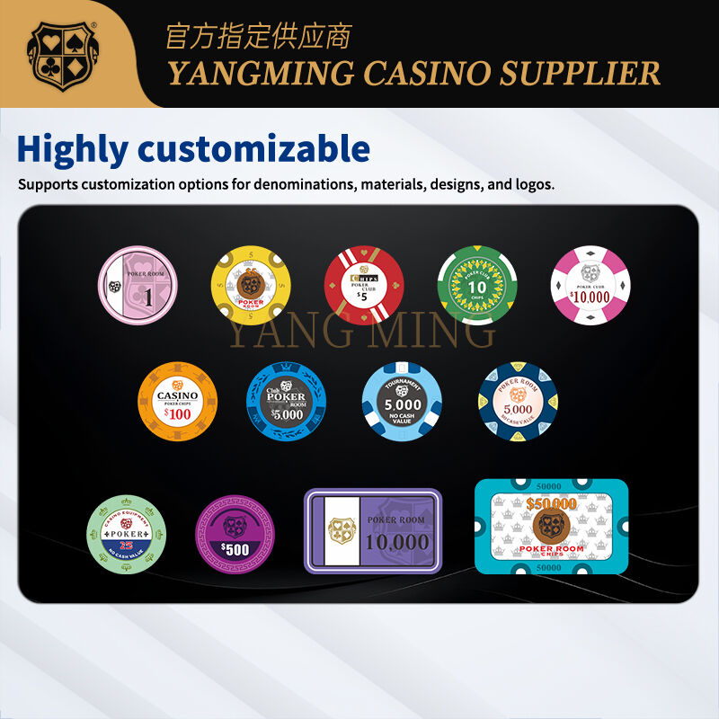 Quality Manufacturer Custom Ceramic Casino Chips with Personalized Denominations factory