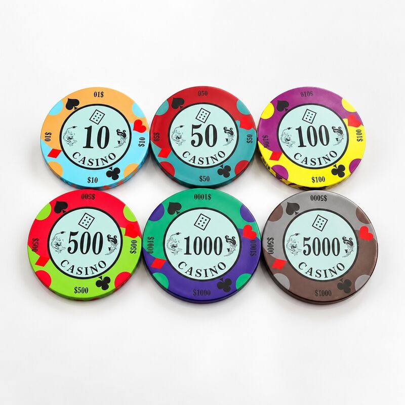 Quality Wholesale Factory Price Ceramic Poker Game Chips for Texas Hold'em Poker Game factory