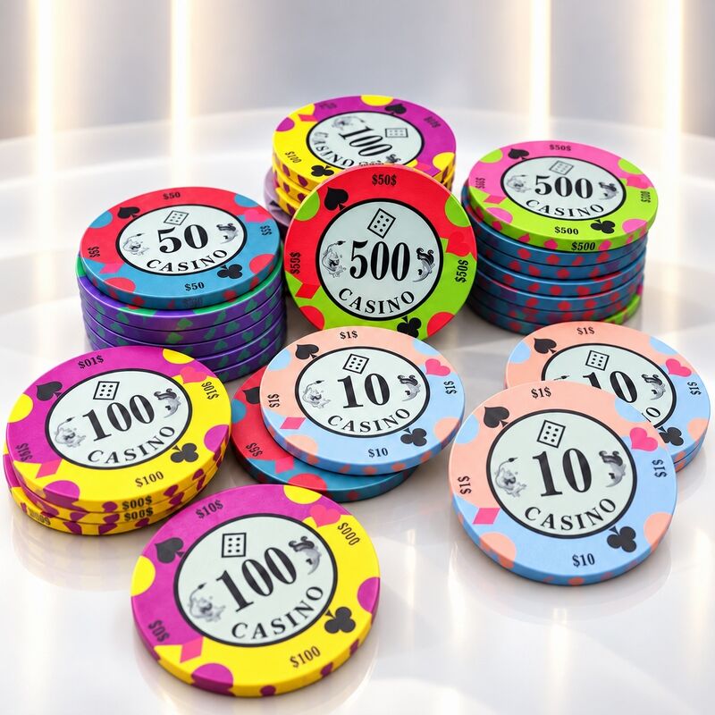 Quality Casino Quality Ceramic Poker Chips Set for Poker Table Gambling factory