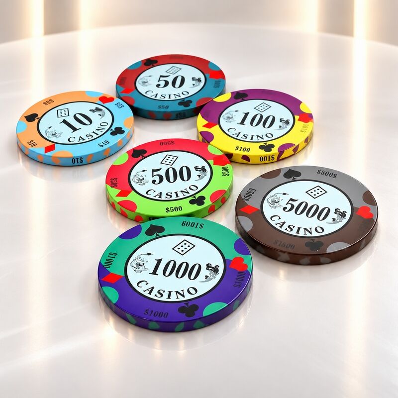 Quality Casino Quality Ceramic Poker Chips Set for Poker Table Gambling factory