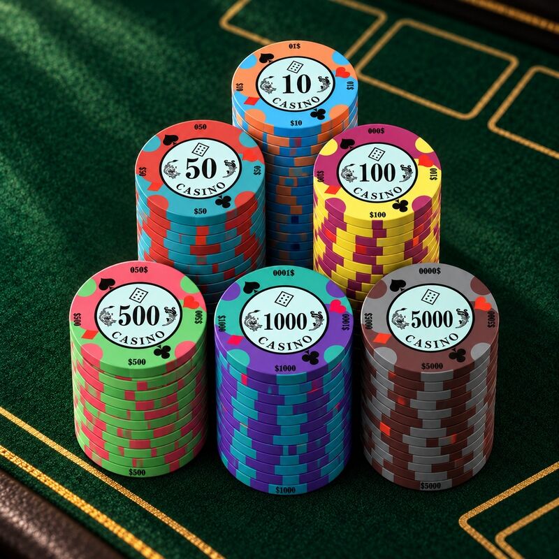 Quality  Factory Direct Poker Chips Custom Logo Ceramic Poker Chips for Casino Game factory
