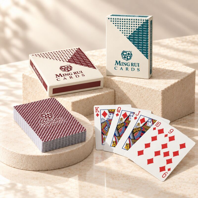 Quality 280g Blue Core Paper Poker Cards with Optional UV Security Features factory