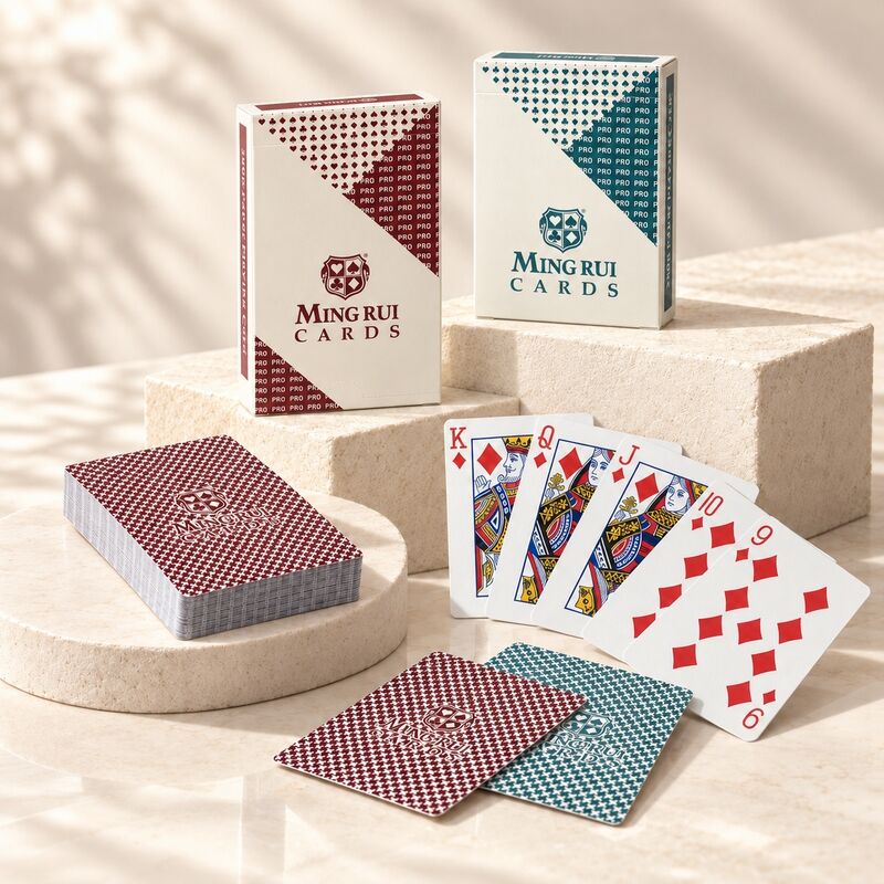 Quality 280g Blue Core Paper Poker Cards with Optional UV Security Features factory