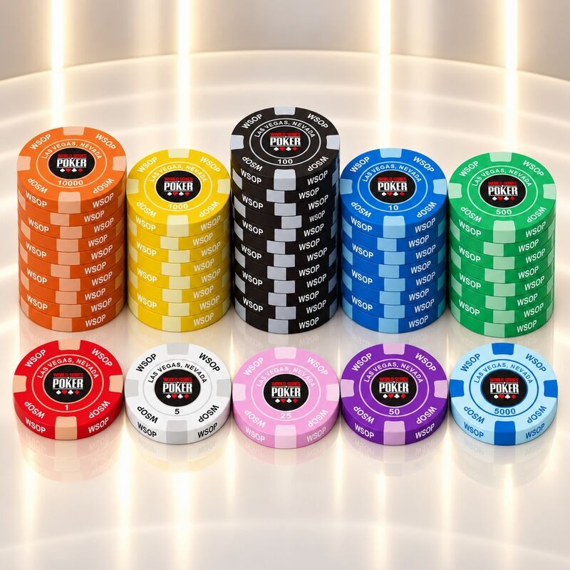 Quality Factory Wholesale Price WSOP Poker Chips Set Ceramic Poker Game Chips factory