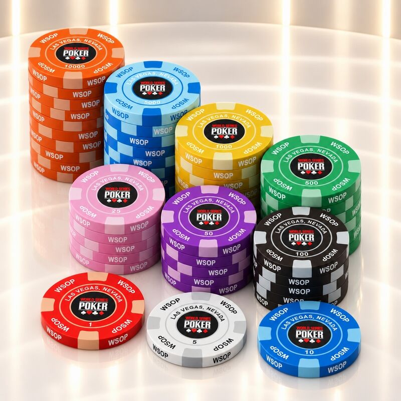 Quality Factory Wholesale Price WSOP Poker Chips Set Ceramic Poker Game Chips factory