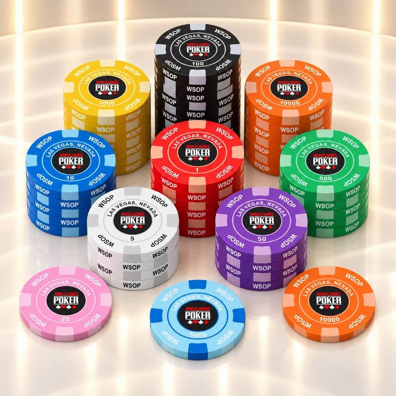 Quality Factory Wholesale Price WSOP Poker Chips Set Ceramic Poker Game Chips factory