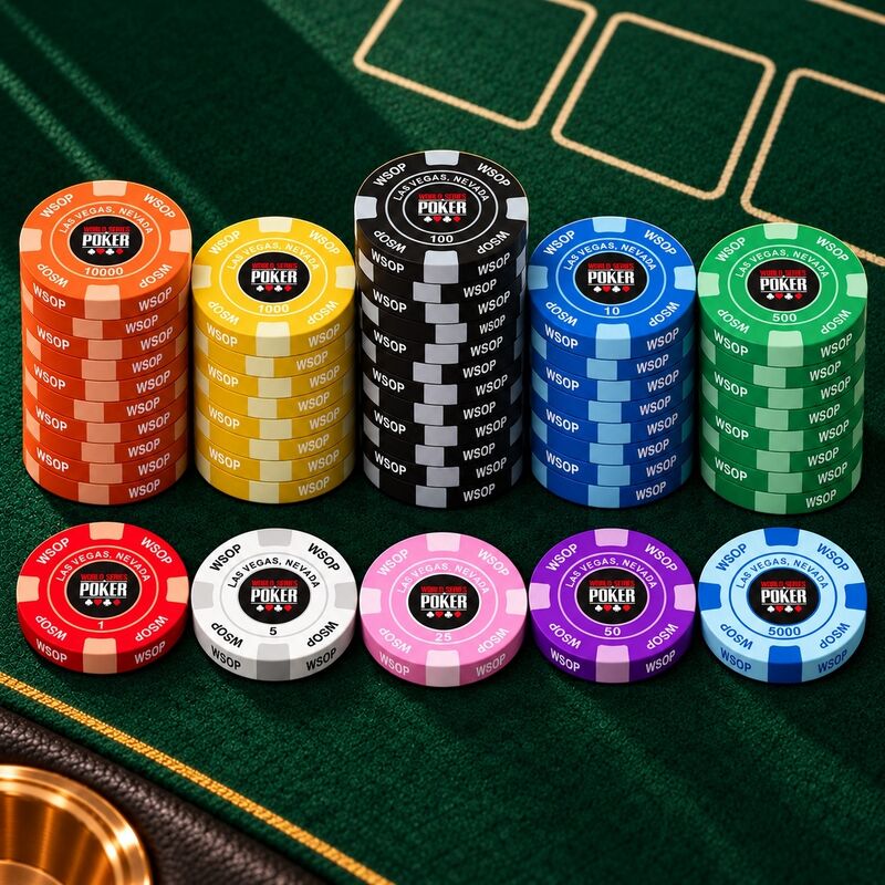 Quality Casino Quality WSOP Ceramic Poker Chips Can Be Custom Logo for Poker Table Game factory