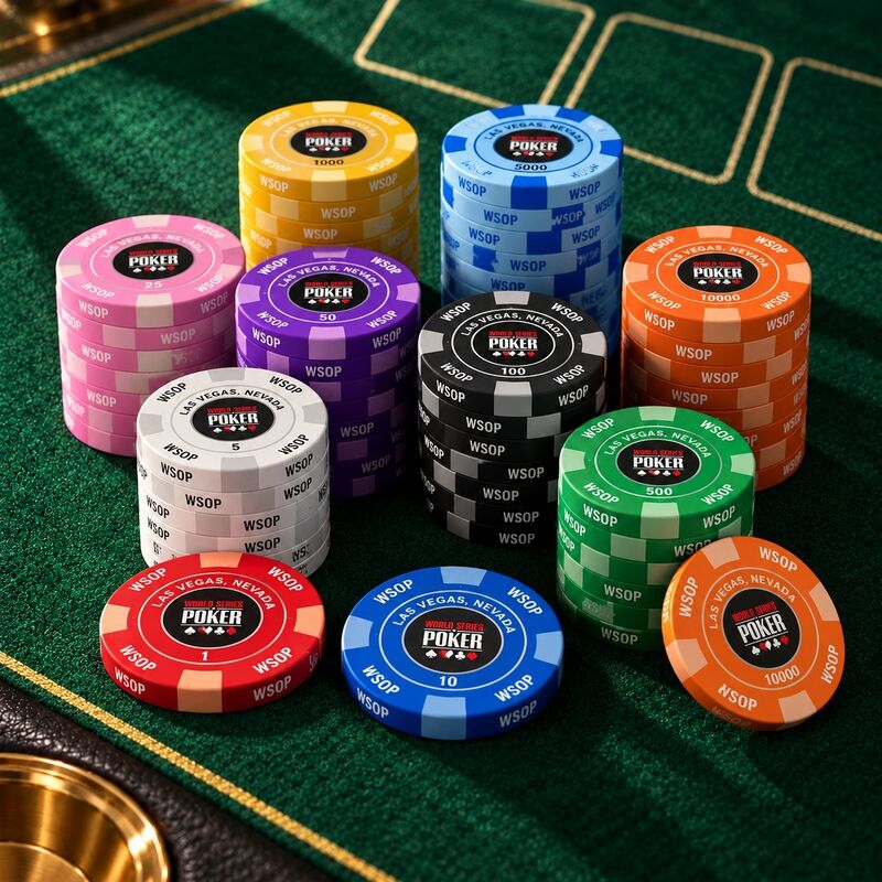 Quality Casino Quality WSOP Ceramic Poker Chips Can Be Custom Logo for Poker Table Game factory