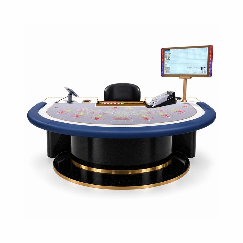 Quality Casino RFID Baccarat Table with Custom Leather and Table Layout factory