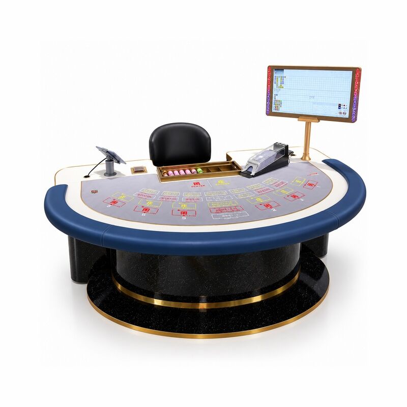 Quality Casino RFID Baccarat Table with Custom Leather and Table Layout factory