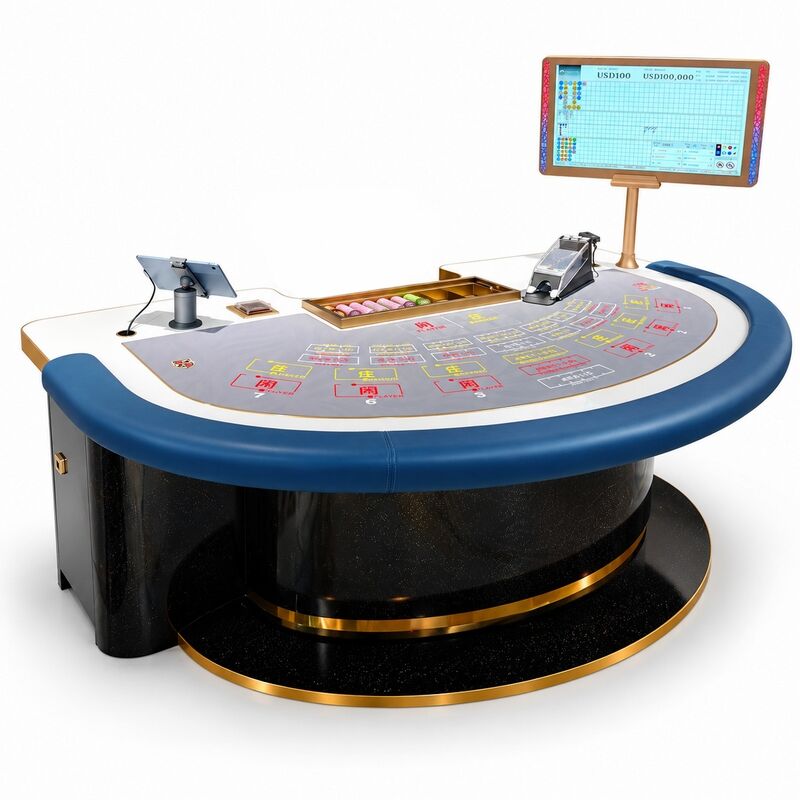 Quality Casino RFID Baccarat Table with Custom Leather and Table Layout factory