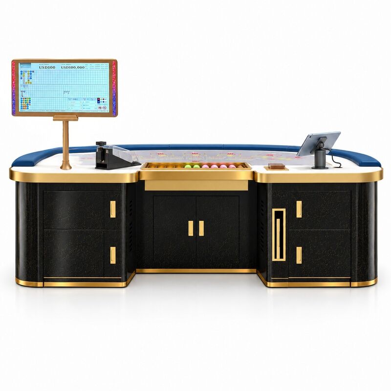 Quality Casino RFID Baccarat Table with Custom Leather and Table Layout factory