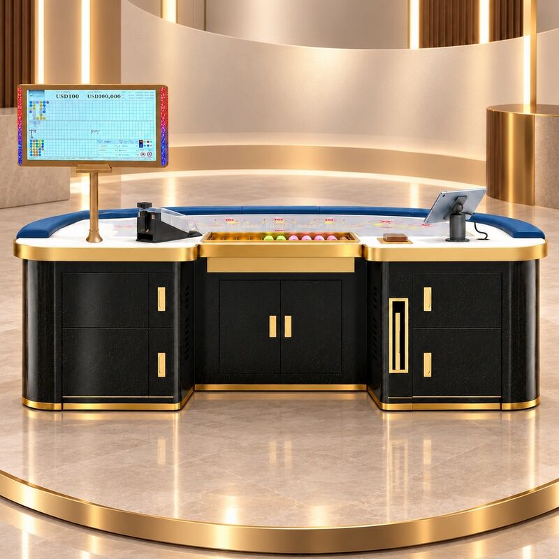 Quality RFID Baccarat Table Casino Intelligent Baccarat Gambling Table With RFID Chip Recognition System factory