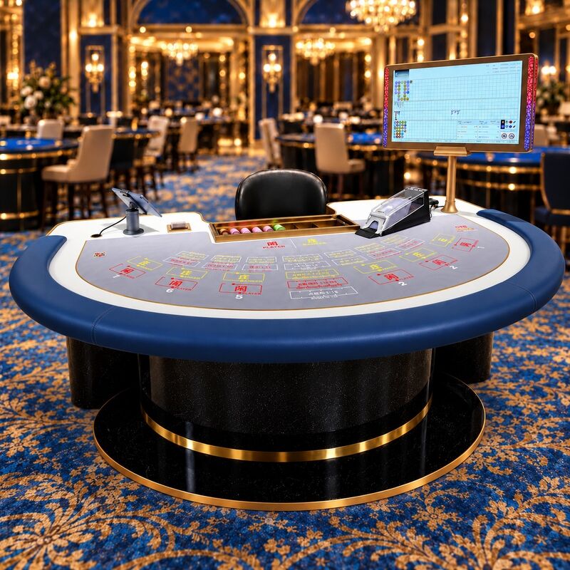 Quality Custom Casino Baccarat Table Automatic RFID Recognition Baccarat Game Table For Poker Club factory