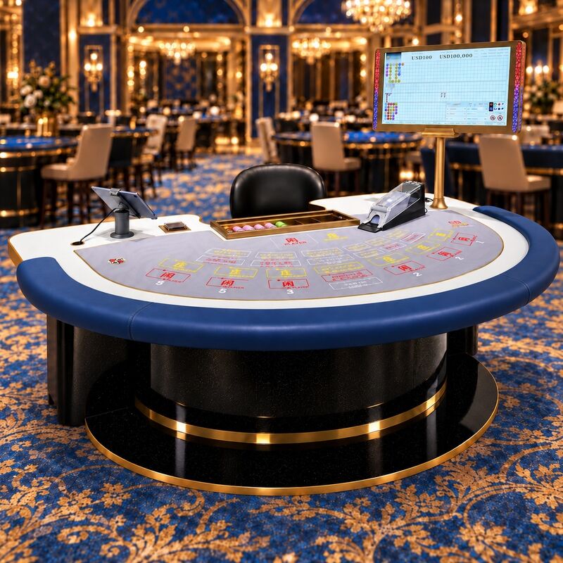 Quality Custom Casino Baccarat Table Automatic RFID Recognition Baccarat Game Table For Poker Club factory