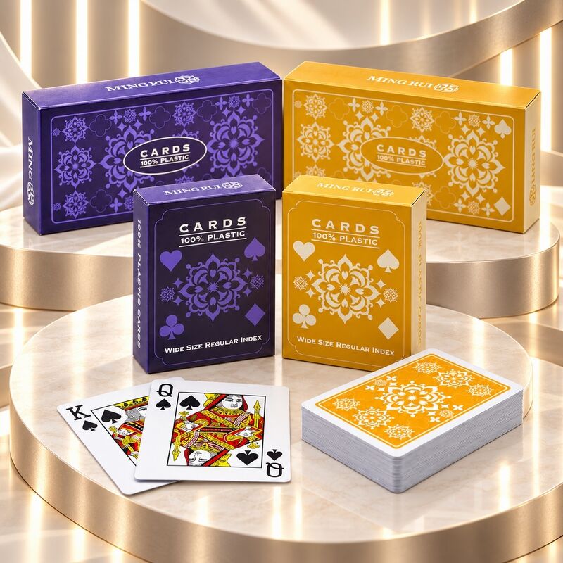 Quality 100% PVC Plastic Playing Cards for Texas Hold'em Table Games factory