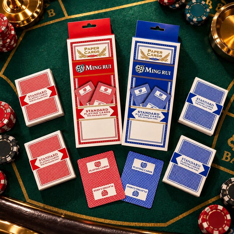 Quality Customizable German Black-Core Playing Cards for Casino Baccarat Games factory