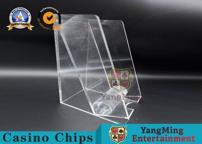 Acrylic Square 8 Decks Playing Card Discard Holder / Discard Racks Baccarat Accessories