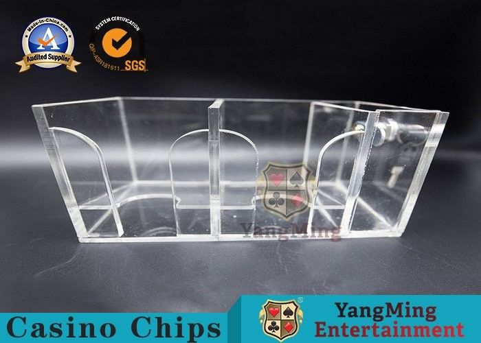 Kualitas Kualitas Tinggi Dua Sisi Box Gaming 8 Deck Akrilik Poker Discard Holder Dengan Kunci pabrik