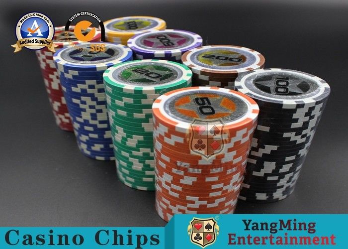 Jakość ABS Casino chipy RFID 12g Clay Poker Chips z ostateczną naklejką, średnica 40mm fabryka