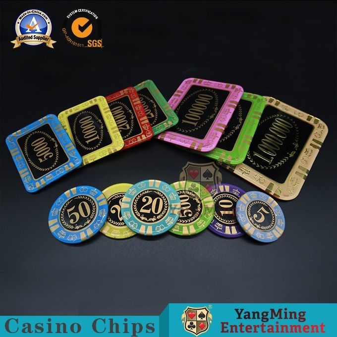13.5g Rectangular Poker Chips / Gambling Table Plastic RFID UV Light