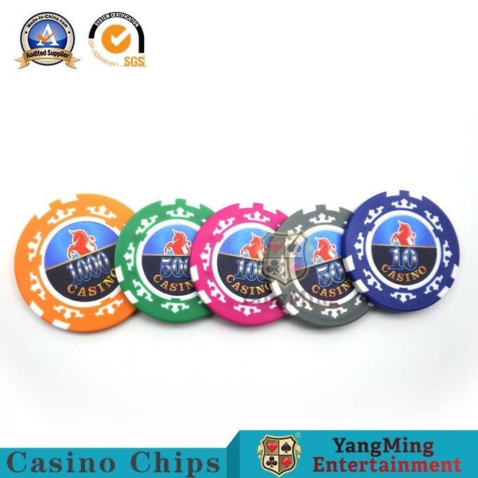 Personalized Custom Clay Chips Set Retro Gambling Table Games Counterfeit Style /  PU Poker Chip Set