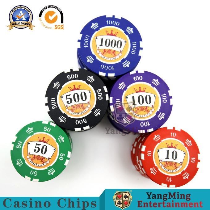 Electronic Gambling Poker Printed RFID Casino Chips Ultimate Crown Stickers