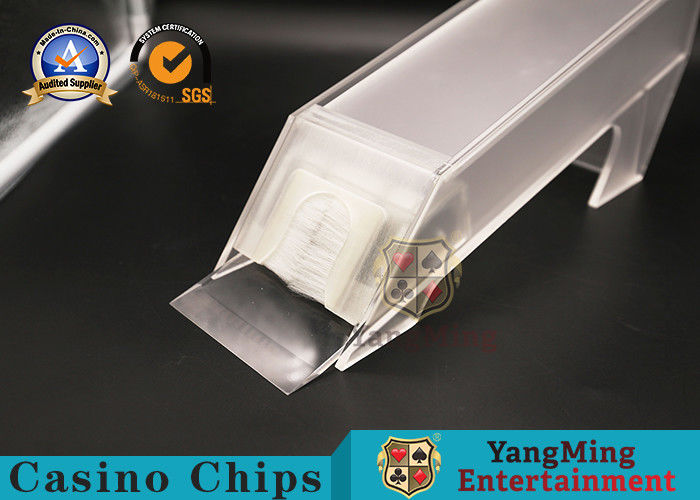 คุณภาพ Plexiglass Brush Dealer Shoe Casino Shuffle สำหรับเล่นการพนัน Texas Hold'em Poker โรงงาน