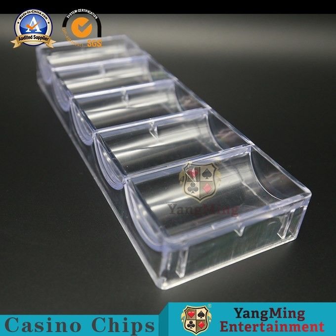 Chất lượng Nhẹ nhàng Roulette Casino Poker Chip Khay / 100 Pc Octagon 40mm Poker Chip Rack nhà máy