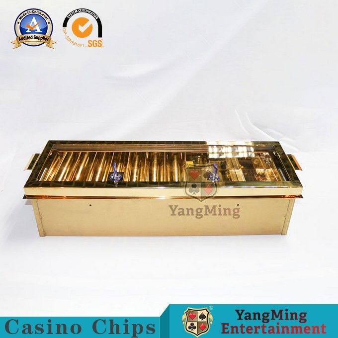 Qualität Doppelte Böden asphaltieren goldenes Kasino Chip Tray Baccarat Texes Customize Luxury, den Rulette Blackjack-Tabelle dreht Fabrik