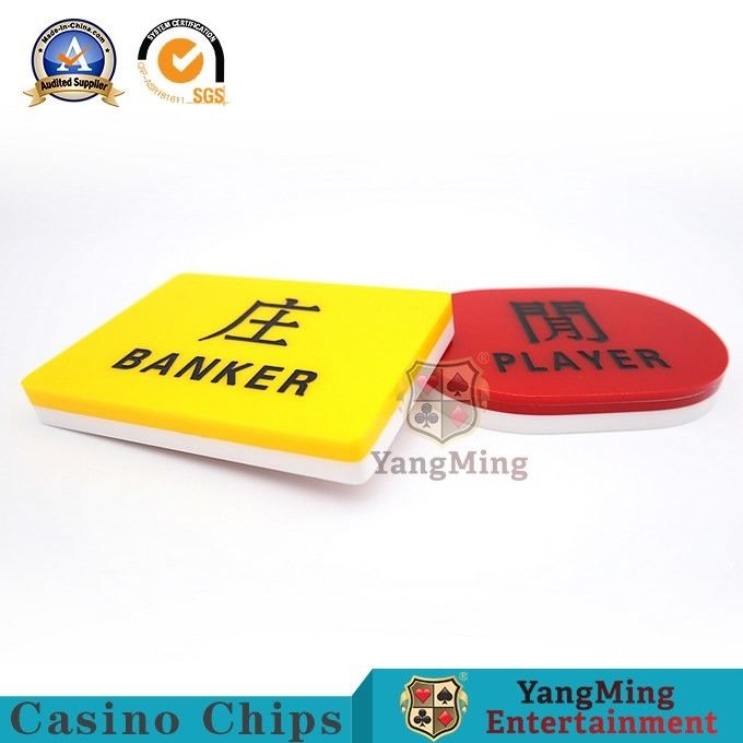 Gambling Poker Plastic Dealer Button For Game Club Exquisite Carving