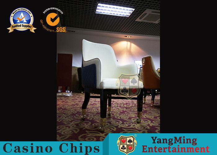 Gambling Club Hotel Wooden Lounge Chair And Table Set Upholstered