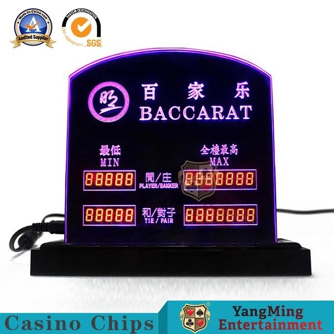 Calidad Los juegos de juego Bet Acrylic Led Bet Sign limitan la muestra limitada de Dragon Tiger Blackjack Poker Table Games del bacará fábrica