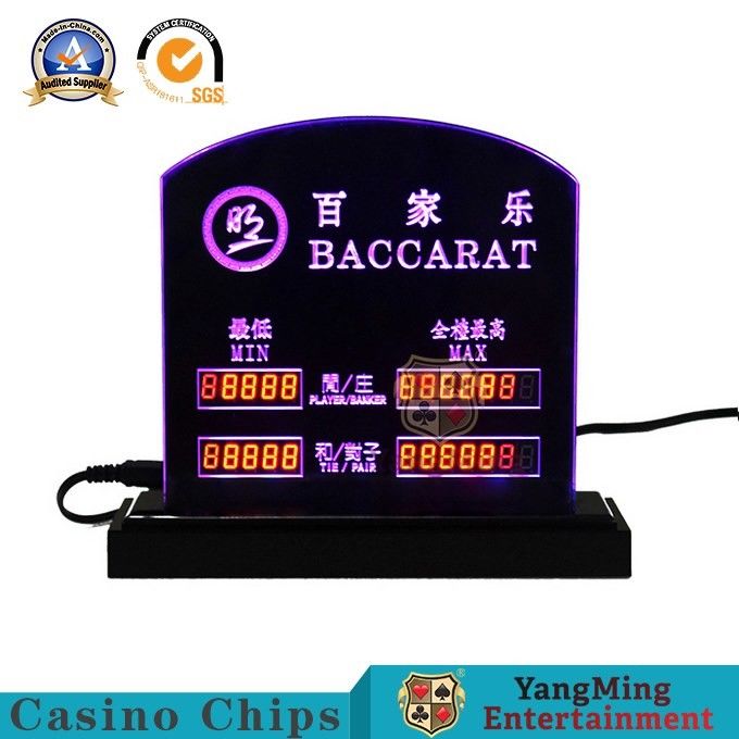 Calidad Los juegos de juego Bet Acrylic Led Bet Sign limitan la muestra limitada de Dragon Tiger Blackjack Poker Table Games del bacará fábrica