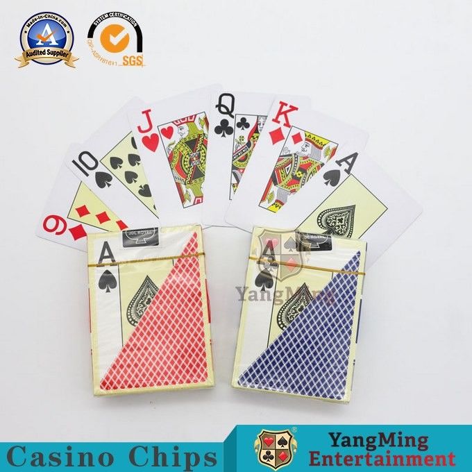 CMYK Printing Casino Playing Cards Red / Blue Color 88*58mm 88*63mm