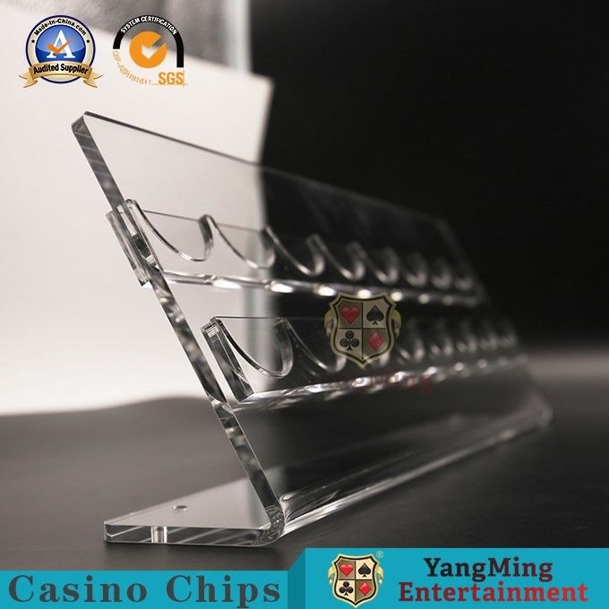 Quality Round Poker Chips Display Holder / Fully Transparent Roulette Casino Table Holder factory