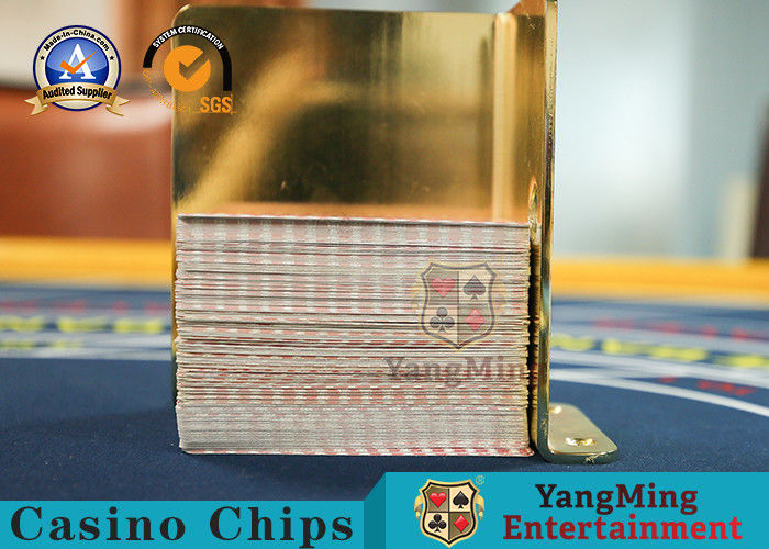 Calidad Los naipes de los accesorios de la tabla del póker del club del casino desechan el tenedor 8 que las cubiertas cardan el material del metal del portador fábrica