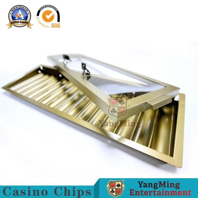 Iron + Lacquer Material Casino Chip Tray / Poker Table Chip Tray Inserts