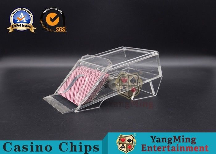Acrylic Gambling Card Shuffler Fully Transparent Color Card Dealing Shoe