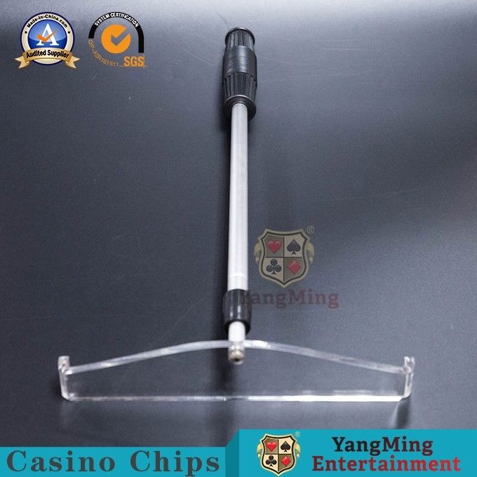 Qualité Râteau en plastique transparent escamotable de jetons de poker d'alliage d'aluminium d'accessoires de Tableau de tisonnier de baccara de roulette usine