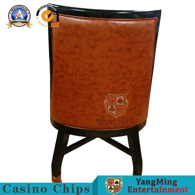 Qualità Retro sedie di legno solide europee della mazza del casinò con superficie di cuoio arancio molle fabbrica