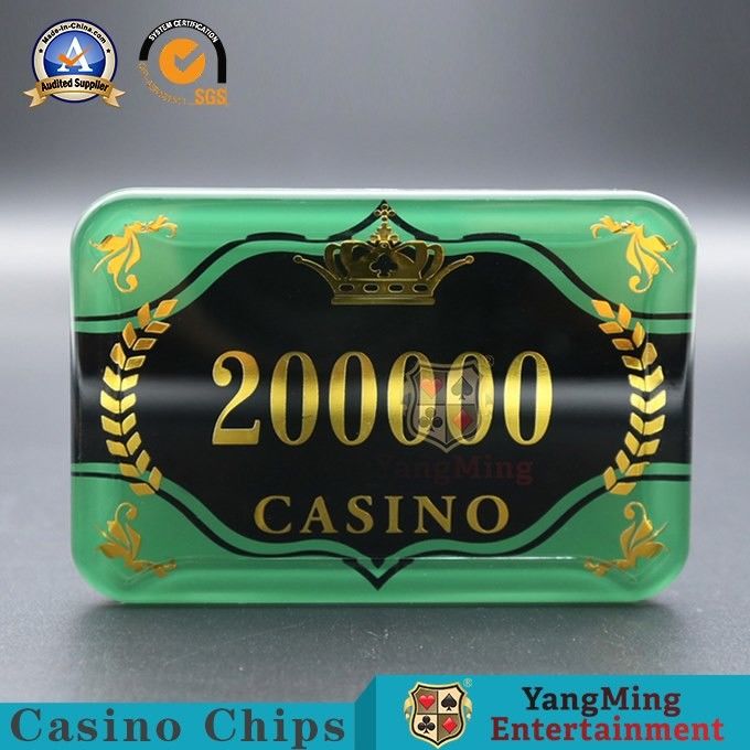Acrylic Bronzing Casino Poker Chips UV Mark Security Code High